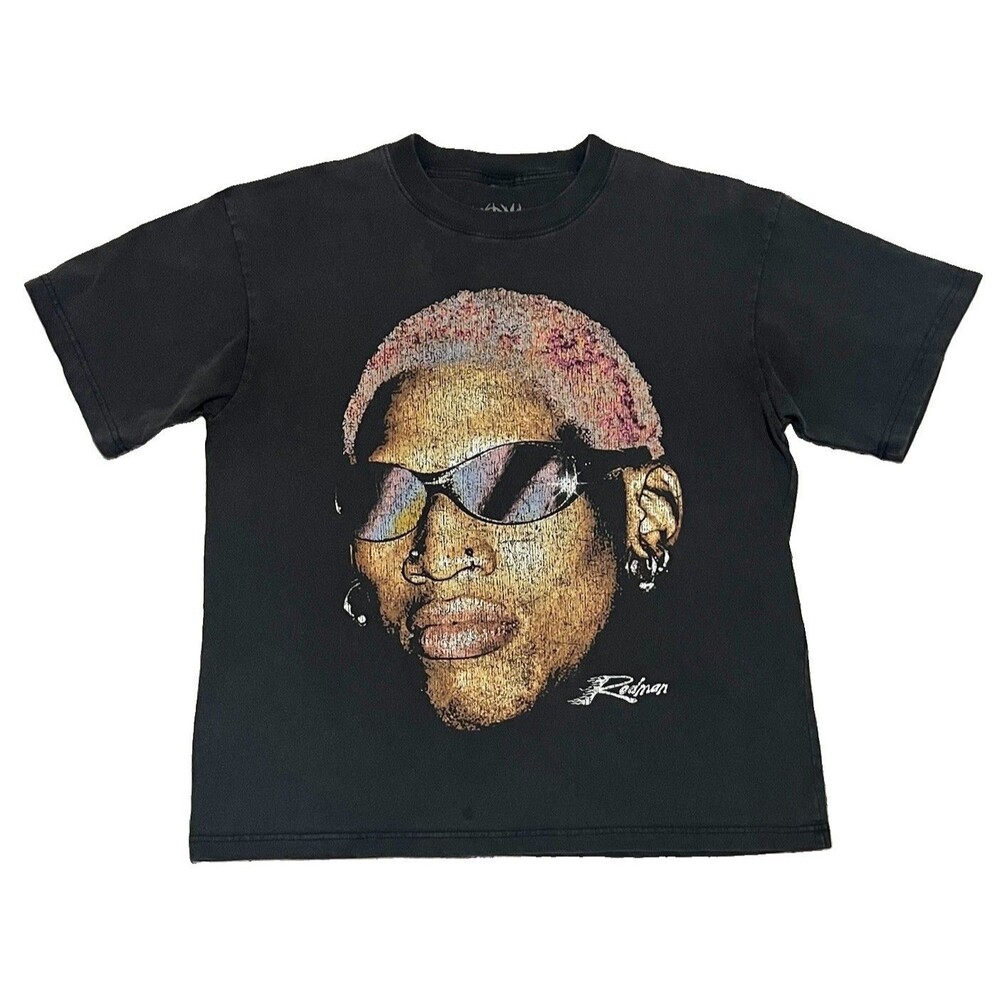 Dennis Rodman Rodzilla VTG Style Graphic T-shirt Faded Black Rodman Apparel Sz M